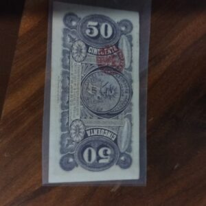 BILLETE DE COLECCION DE CINCUENTA CENTAVOS GOBIERNO PROVISIONAL AÑO 1915