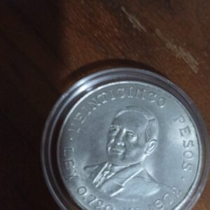 MONEDA DE COLECCION DE VEINTICINCO PESOS DE PLATA JUAREZ AÑO 1972