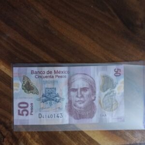 BILLETE DE COLECCION CINCUENTA PESOS MORELOS DOBLE A AÑO 2017