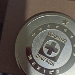 medalla conmemorativa del cruz azul cameones año 20'21 de oro laminado