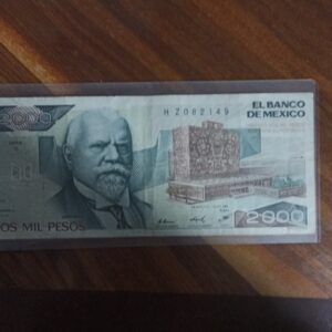 billete de coleccion dos MIL PESOS JUSTO SIERRA A{O 1984