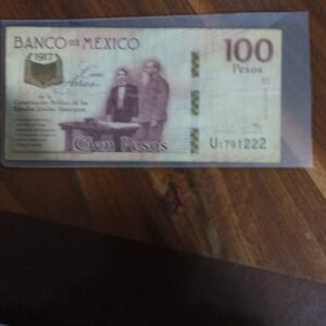 billete de coleccion CIEN PESOS CIEN AÑOS DE LA CONSTITUCION POLITICA DE MEXICO AÑO 2016