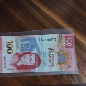 BILLETE DE COLECCION CIEN PESOS DOBLE A SOR JUANA AÑO 2020