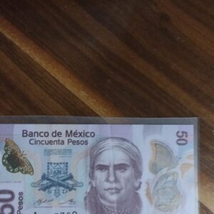 BILLETE DE COLECCION CINCUENTA PESOS TRIPLE A MORELOS AÑO 2017