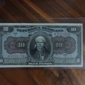 BILLETE de COLECCION DIEZ PESOS MORELOS AÑO 1915