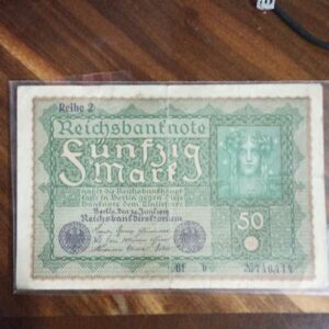 BILLETE DE COLECCION CINCUENTA MARCOS DE ALEMANIA AÑO 1919