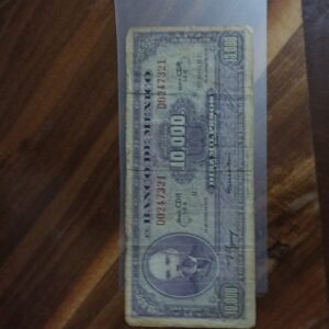 BILLETE DE COLECCION DIEZ MIL PESOS MATIAS ROMERO AÑO 1978