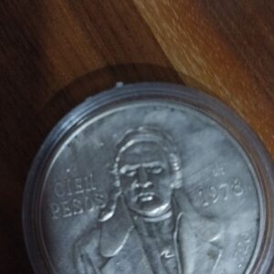 MONEDA DE COLECCION CIEN PESOS HIDALGO DE PLATA AÑO 1978