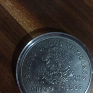 MONEDA DE COLECCION CINCO PESOS DE PLATA INAGURACION DEL FERROCARRIL DE MEXICO AÑO 1950