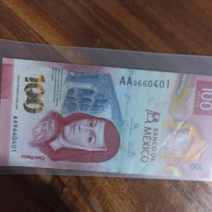 billete de coleccion cien pesos sor juana doble aa año 2020