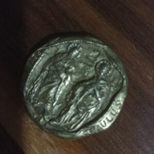 MONEDA DE COLECCION  PAULUS Y PETRUS DORADA PESO 19.59 GRAMOS