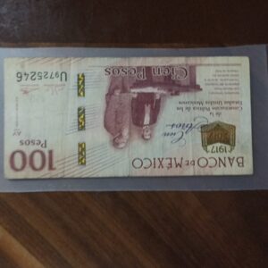 BILLETE DE COLECCION CIEN PESOS CIEN AÑOS DE LA CONSTITUCION POLITICA DE MEXICO AÑO 2016