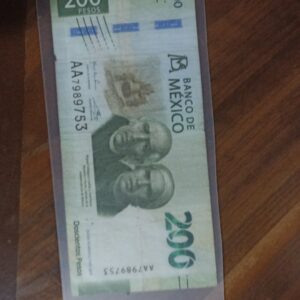 BILLETE DE COLECCION DOS CIENTOS PESOS HIDALGO Y MORELOS AÑO 2018 SERIE DOBLE AA