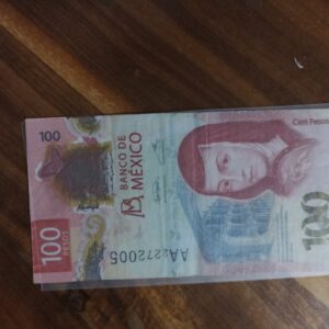 BILLETE DE COLECCION CIEN PESOS SOR JUANA SERIE DOBLE AA AÑO 2020