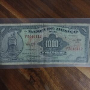 BILLETE DE COLECCION MIL PESOS CUAUHTEMOC AÑO 1974