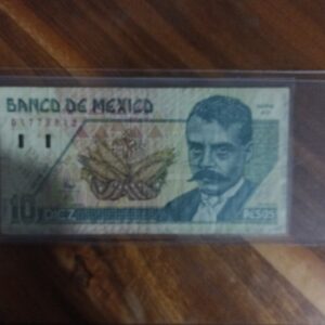BILLETE DE COLECCION VEITE PESOS EMILIANO ZAPATA AÑO 1996